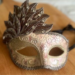 Pink blush masquerade mask